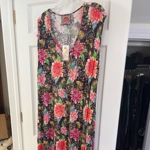 Johnny Was UPTOWN KNIT DRESS 1X NWT - brand new.   Beautiful print.  Soft knit.